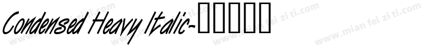 Condensed Heavy Italic字体转换